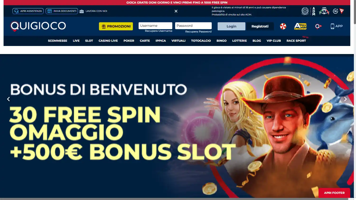Quigioco Casino screenshot 1
