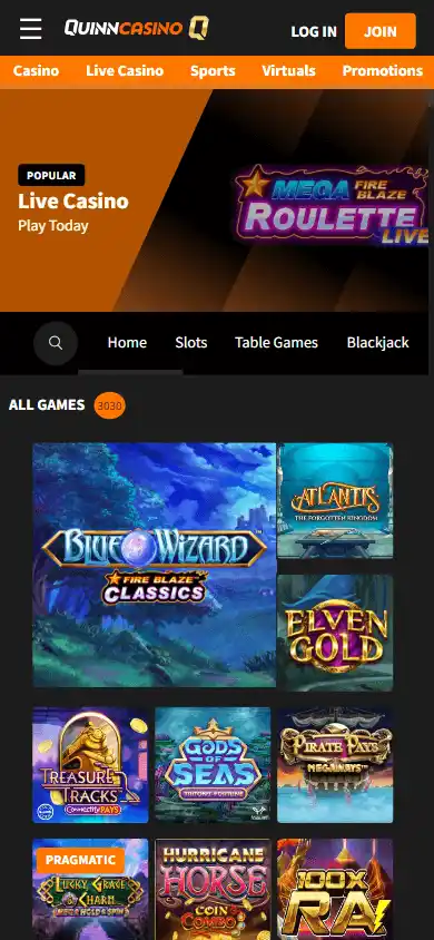 QuinnBet Casino screenshot 5