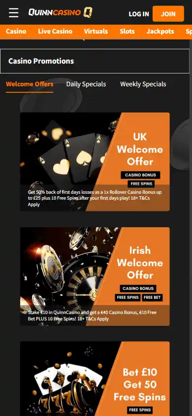 QuinnBet Casino screenshot 6