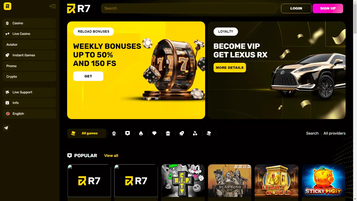 R7 Casino screenshot 1