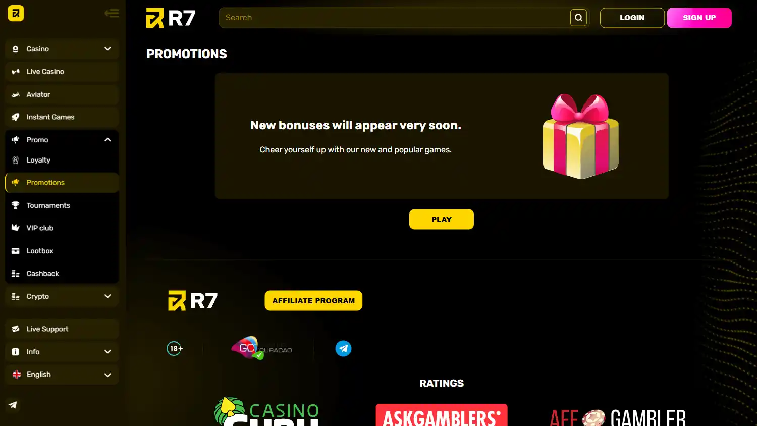 R7 Casino screenshot 2