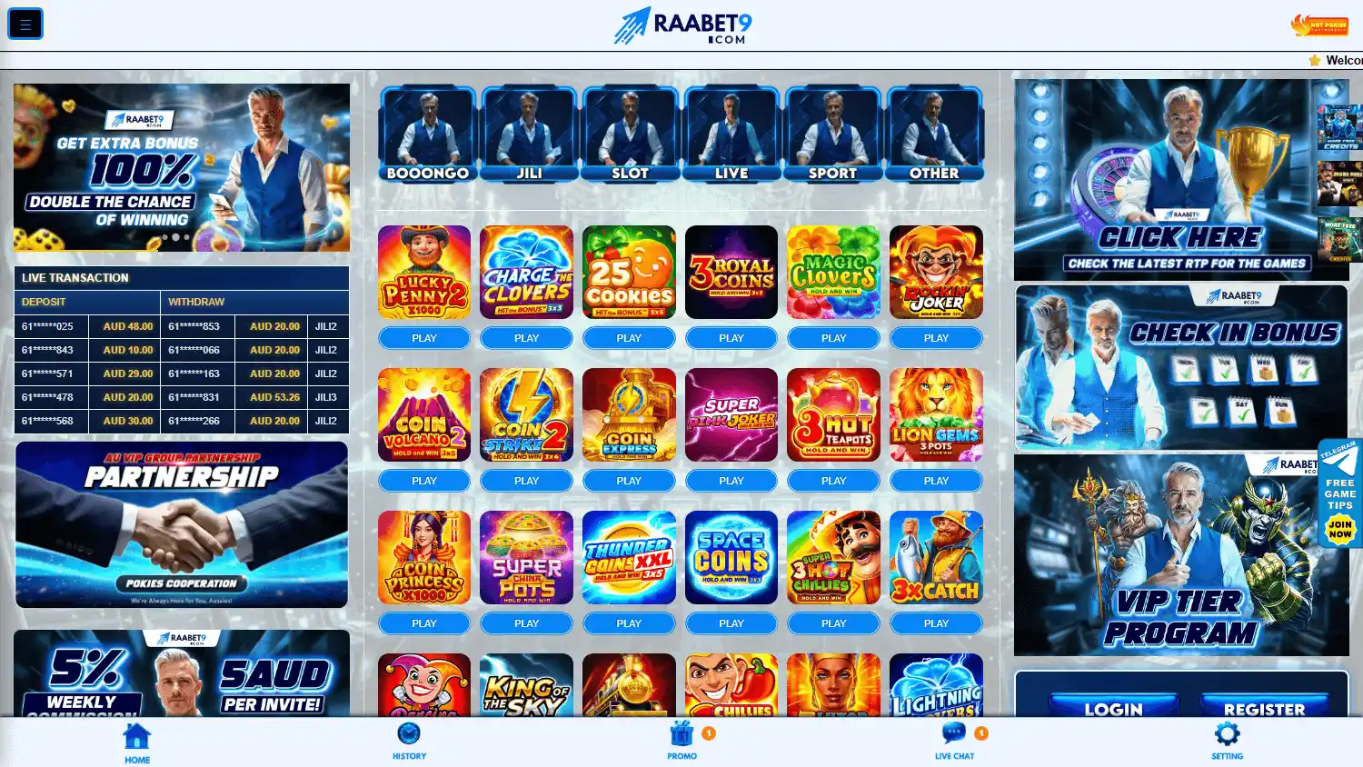 Raabet9 Casino screenshot 1