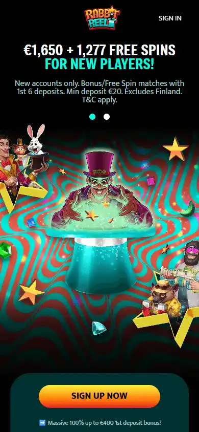 Rabbit Reel Casino screenshot 2