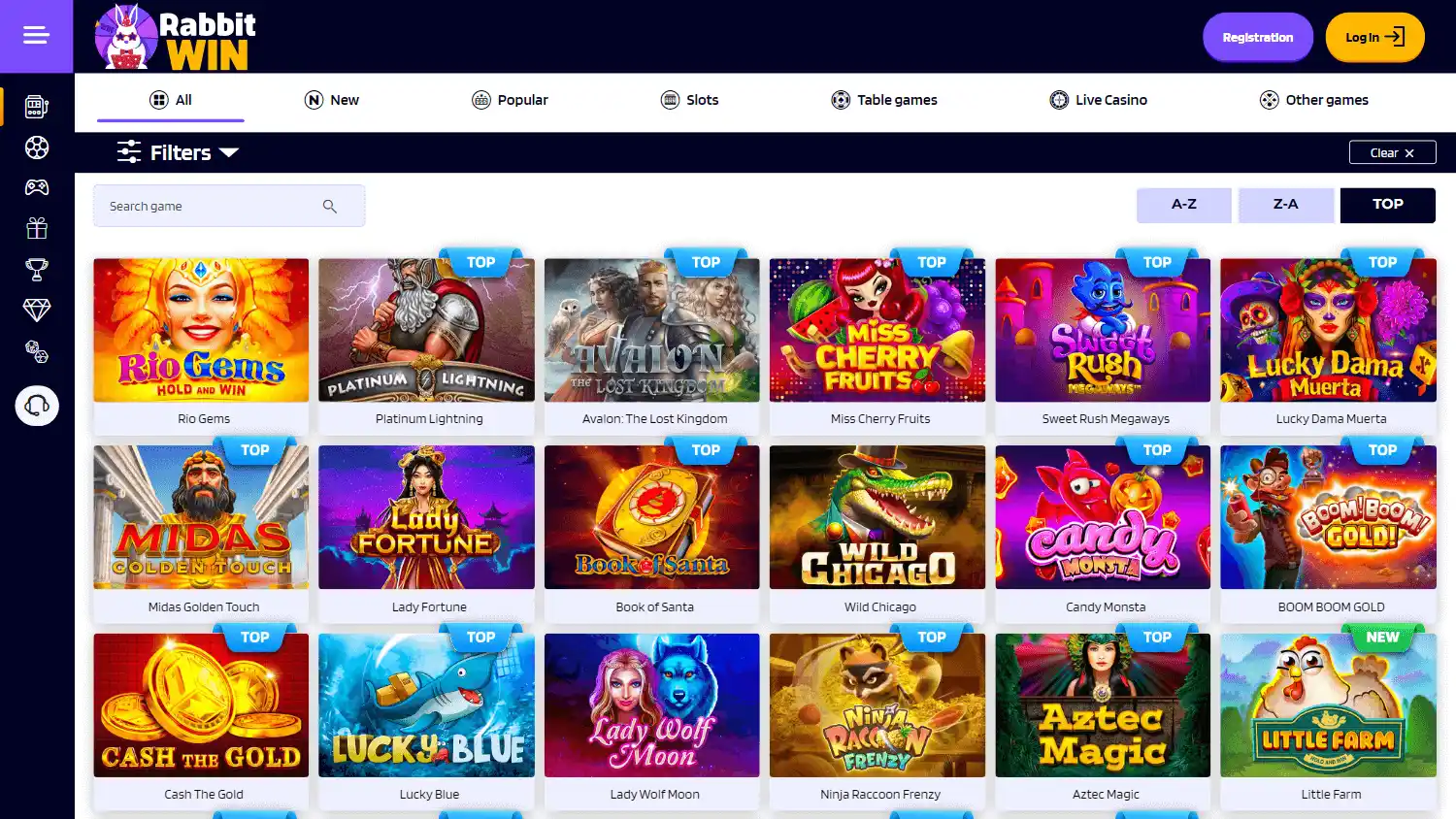 Rabbit Win Casino screenshot 2