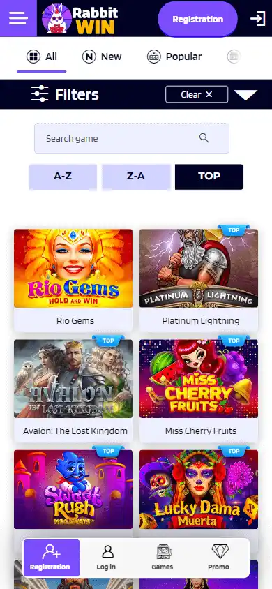 Rabbit Win Casino screenshot 5
