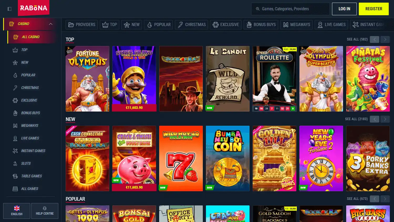 Rabona Casino screenshot 3