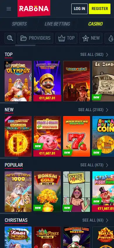 Rabona Casino screenshot 6