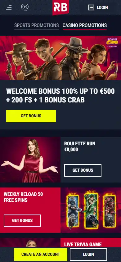 Rabona Casino screenshot 7
