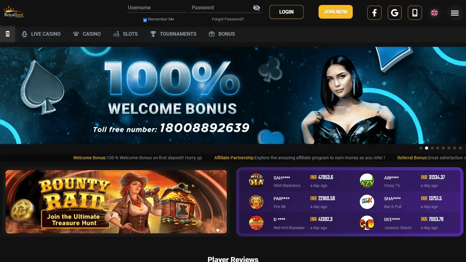 RaceJeet Casino screenshot 1