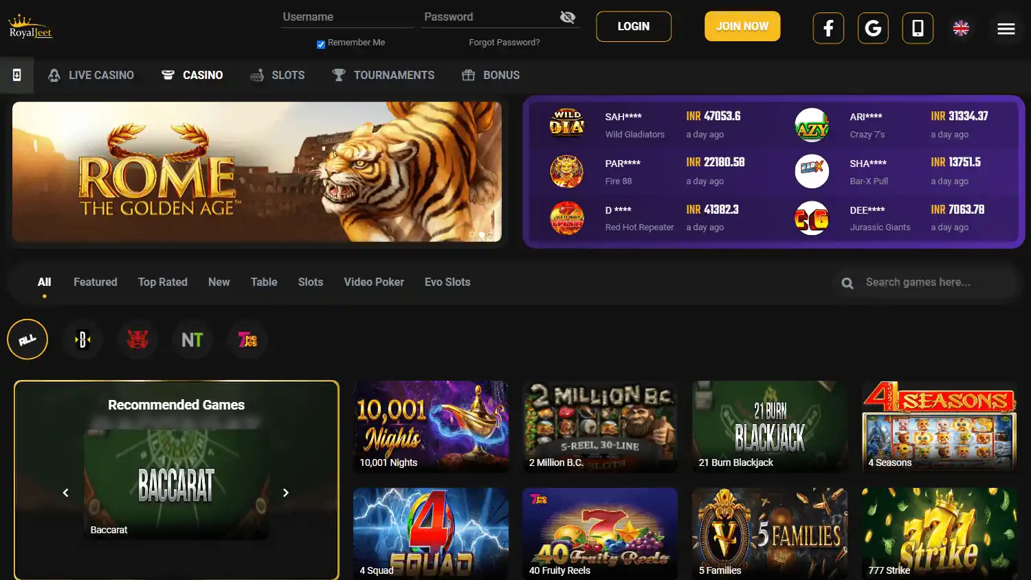 RaceJeet Casino screenshot 2