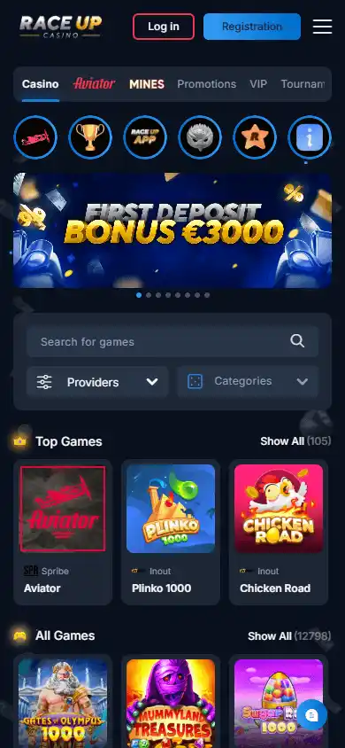 RaceUp Casino screenshot 4