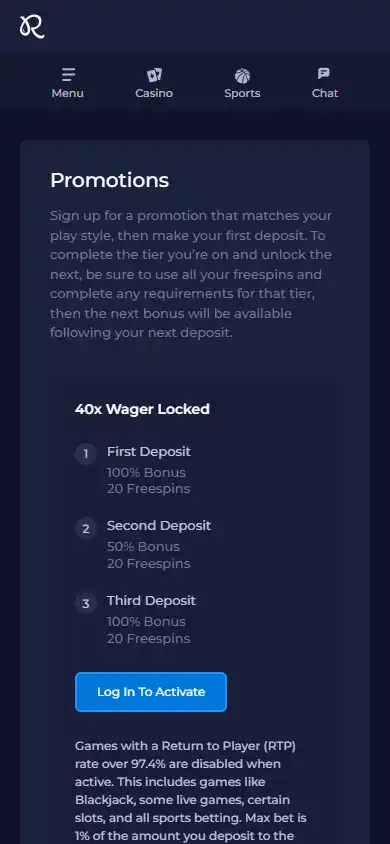 RainBet Casino screenshot 6