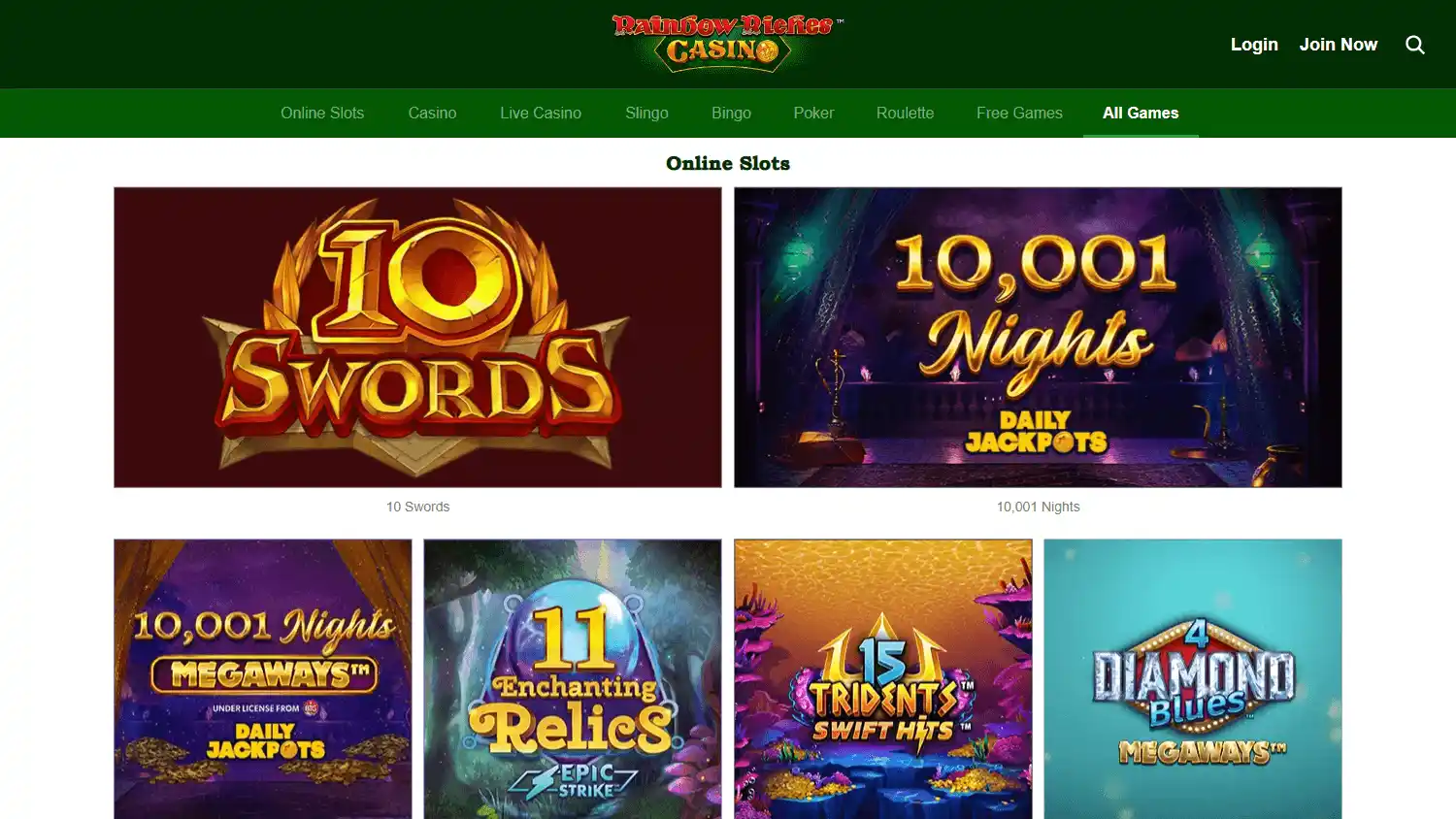 Rainbow Riches Casino screenshot 2