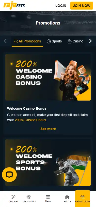 Rajabets Casino screenshot 6