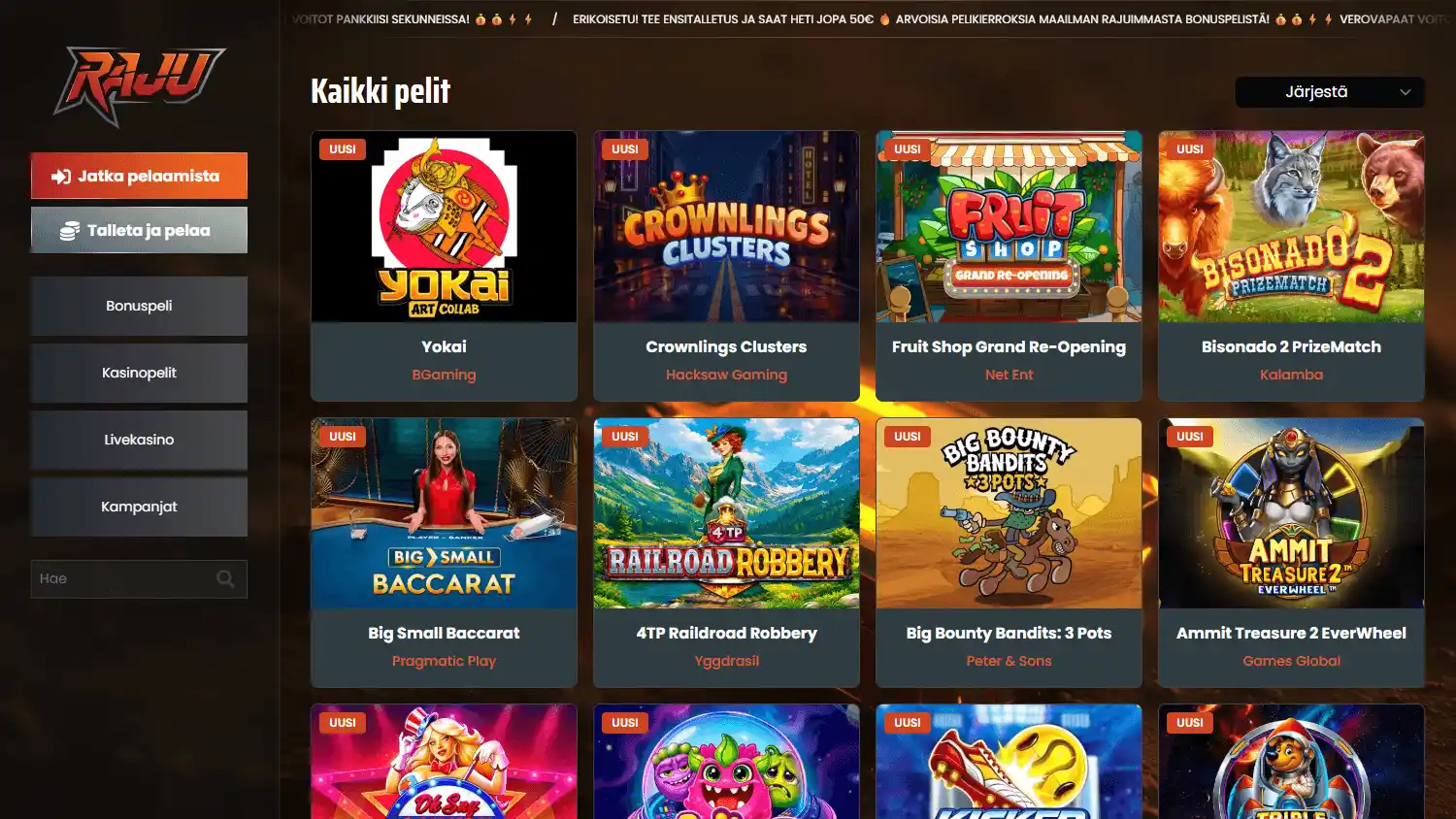 Raju Casino screenshot 2