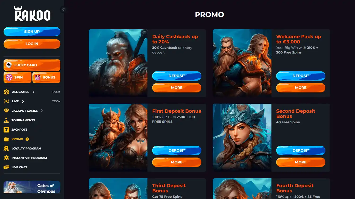 Rakoo Casino screenshot 3