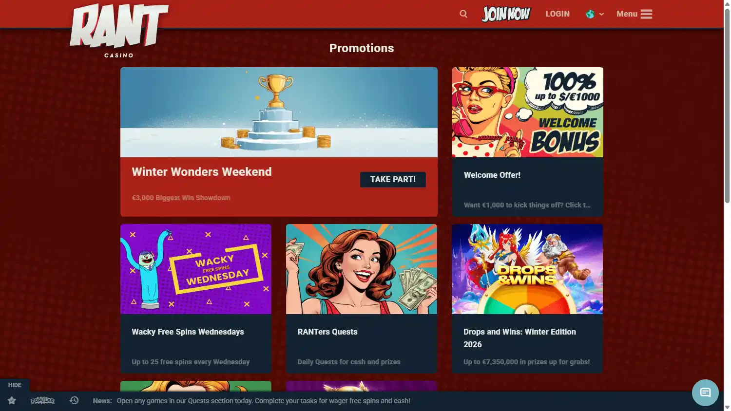 RANT Casino screenshot 2