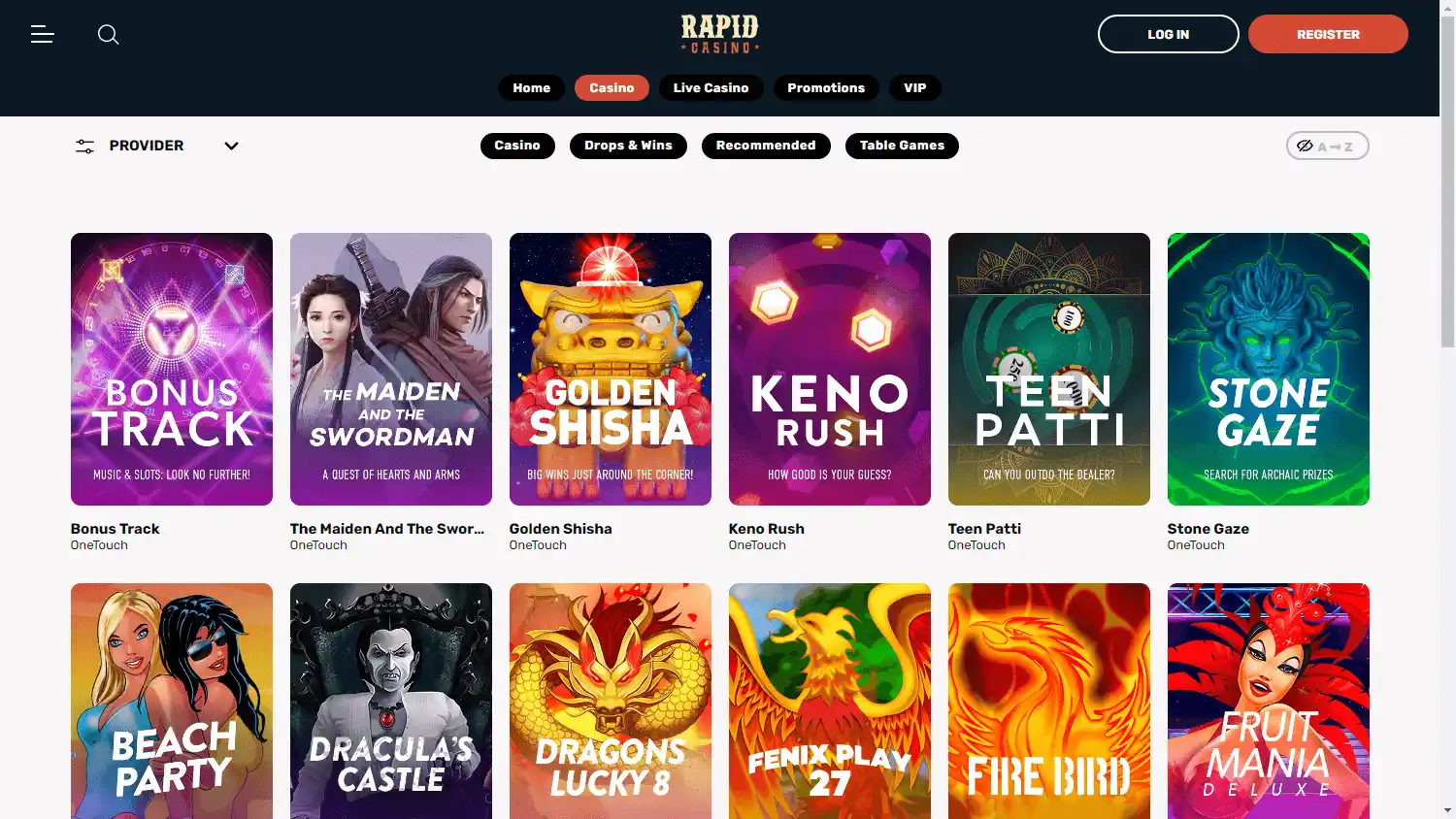 Rapid Casino screenshot 2
