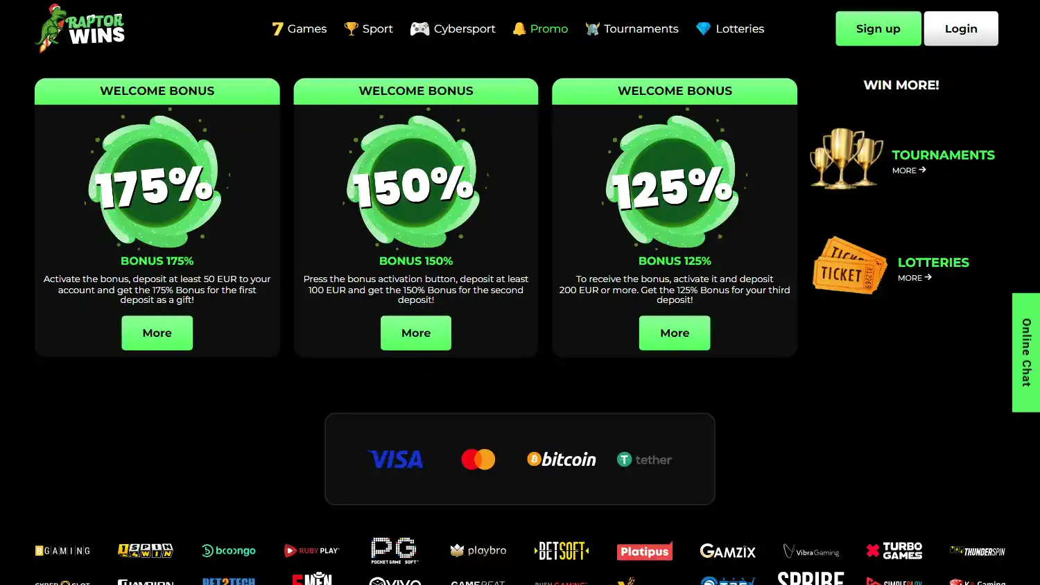Raptor Wins Casino screenshot 3
