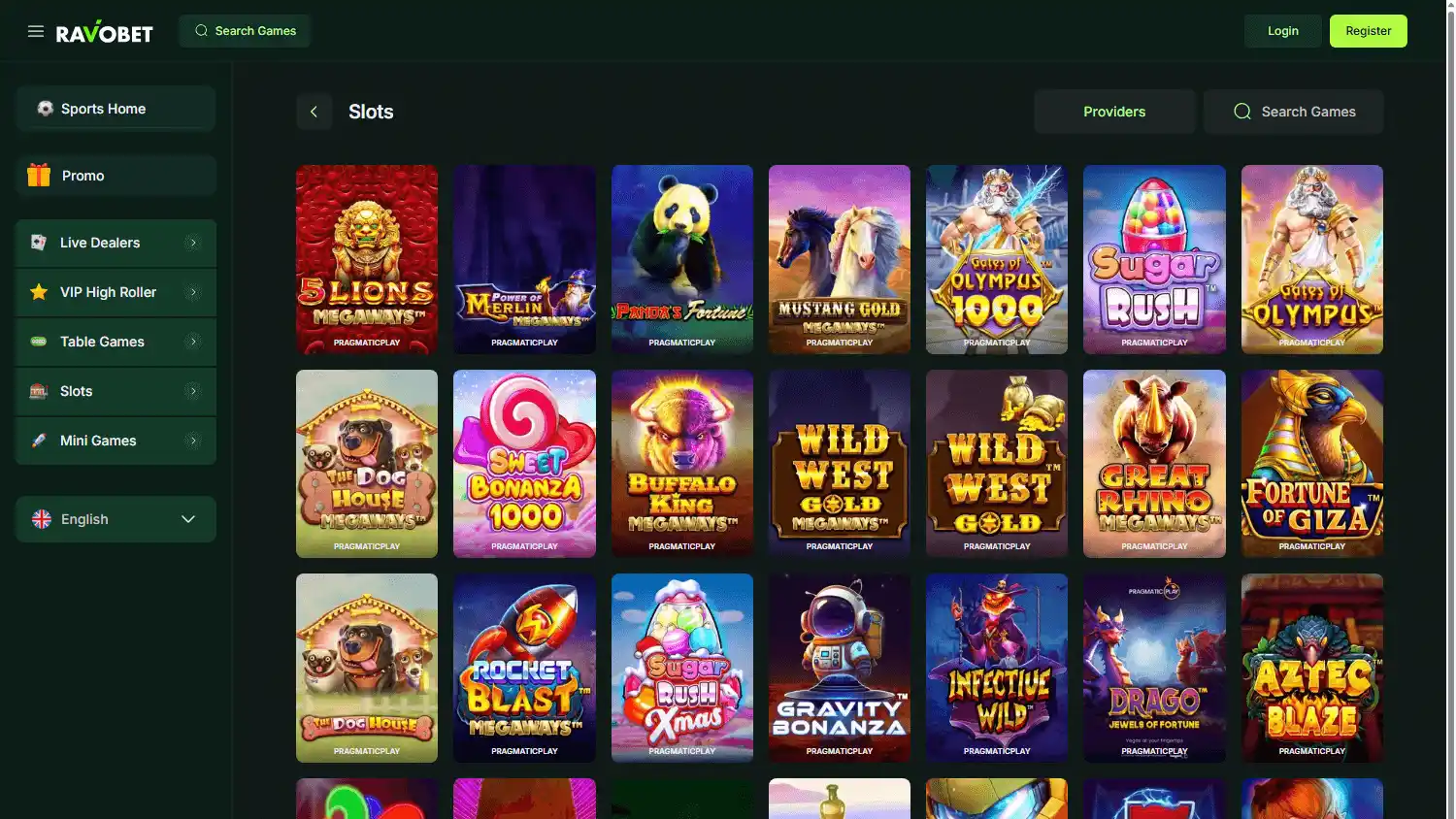 Ravobet Casino screenshot 2