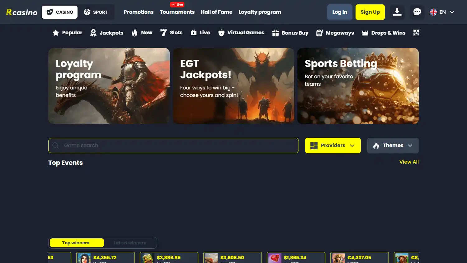 Rcasino screenshot 1