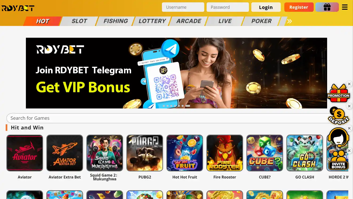 RDYBET Casino screenshot 1