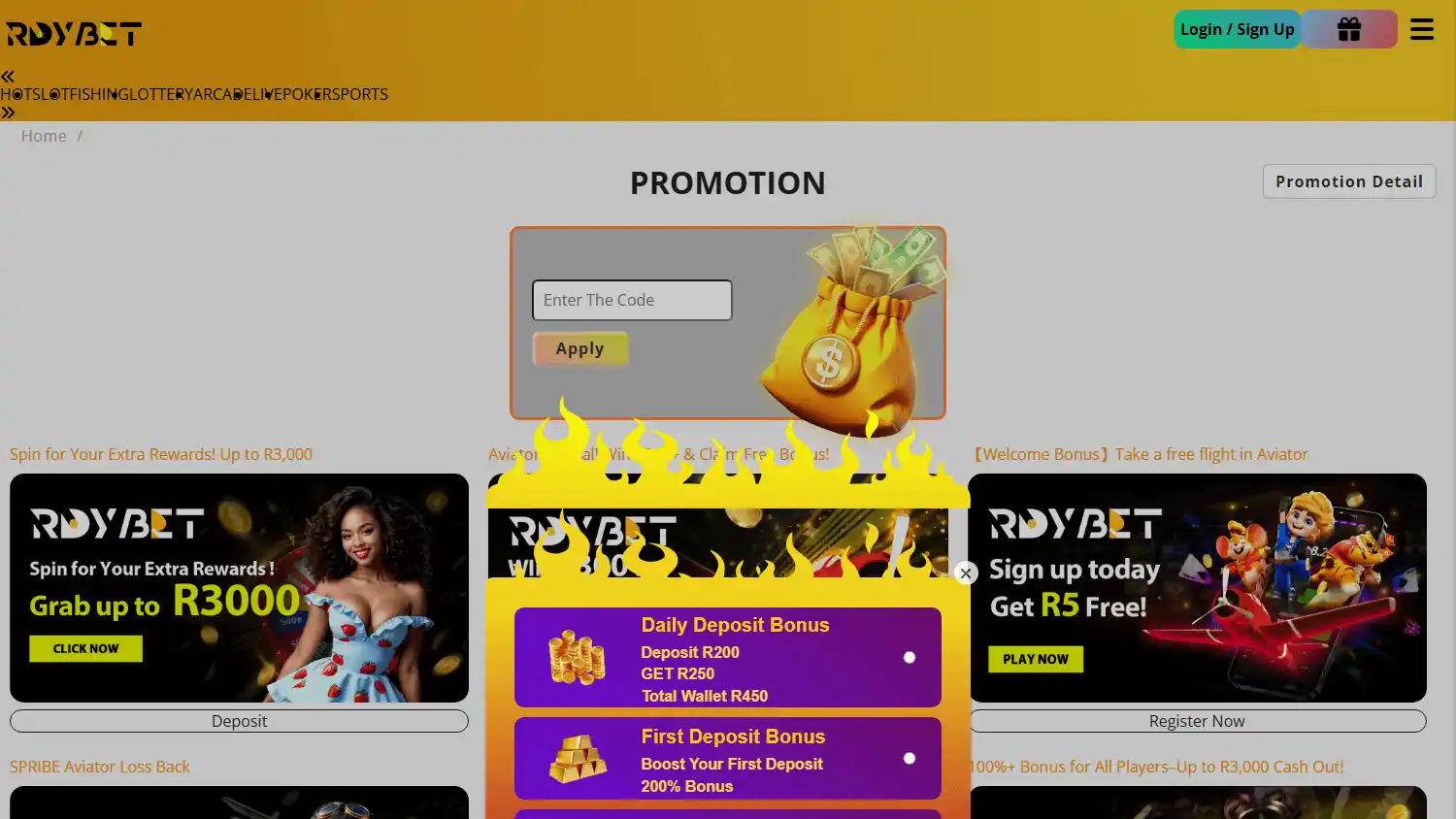 RDYBET Casino screenshot 3