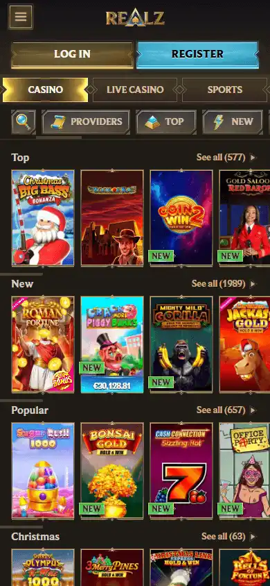 Realz Casino screenshot 5