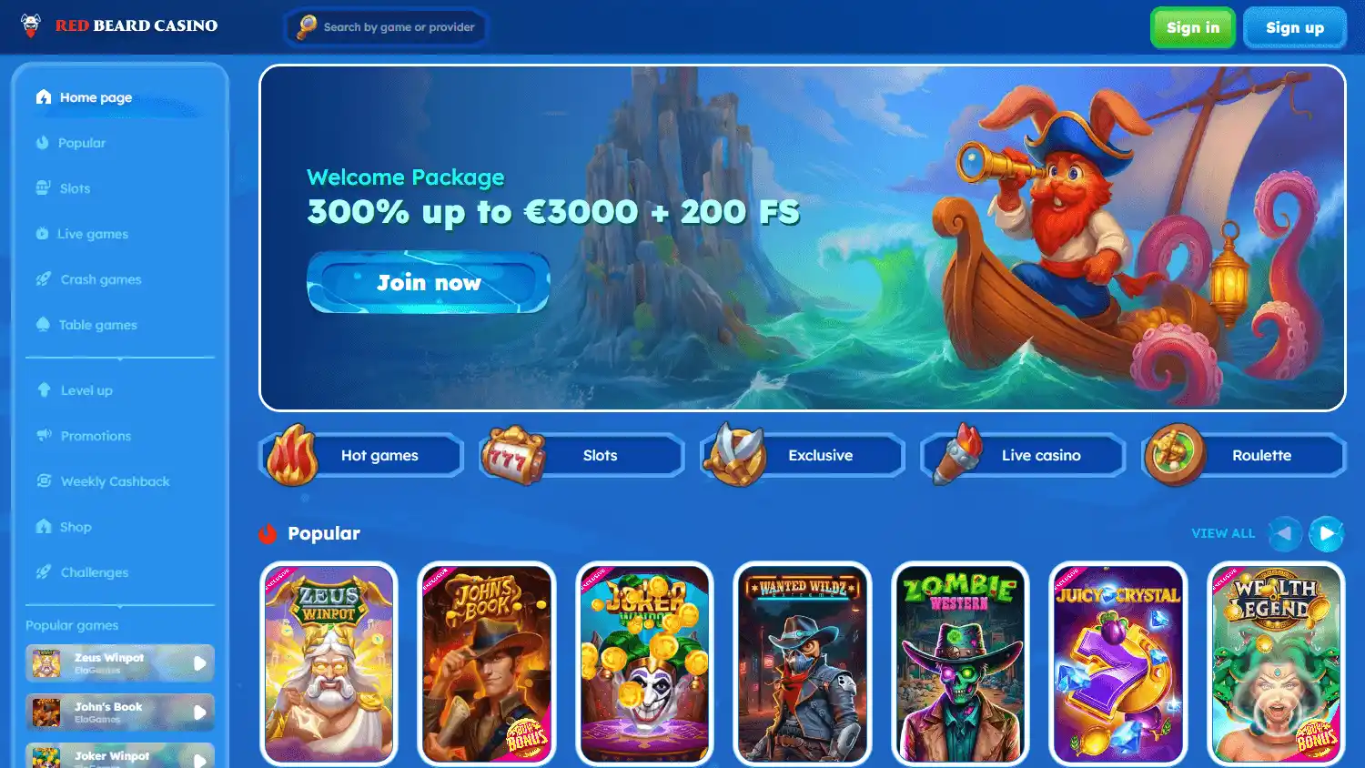 Red Beard Casino screenshot 1