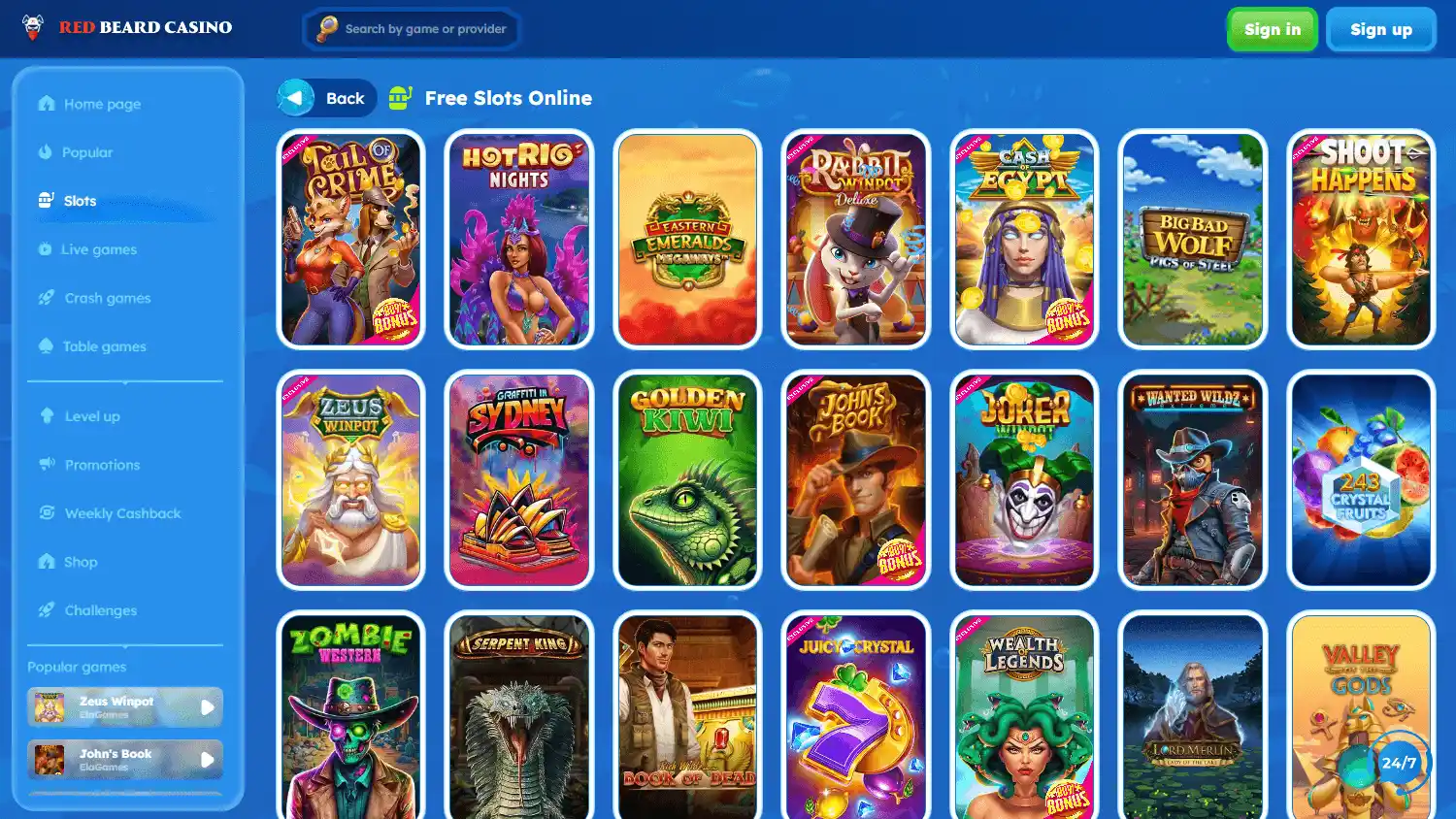 Red Beard Casino screenshot 2