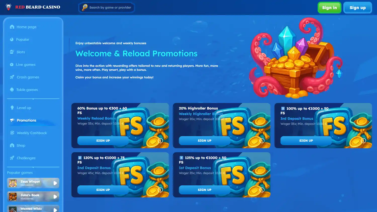 Red Beard Casino screenshot 3