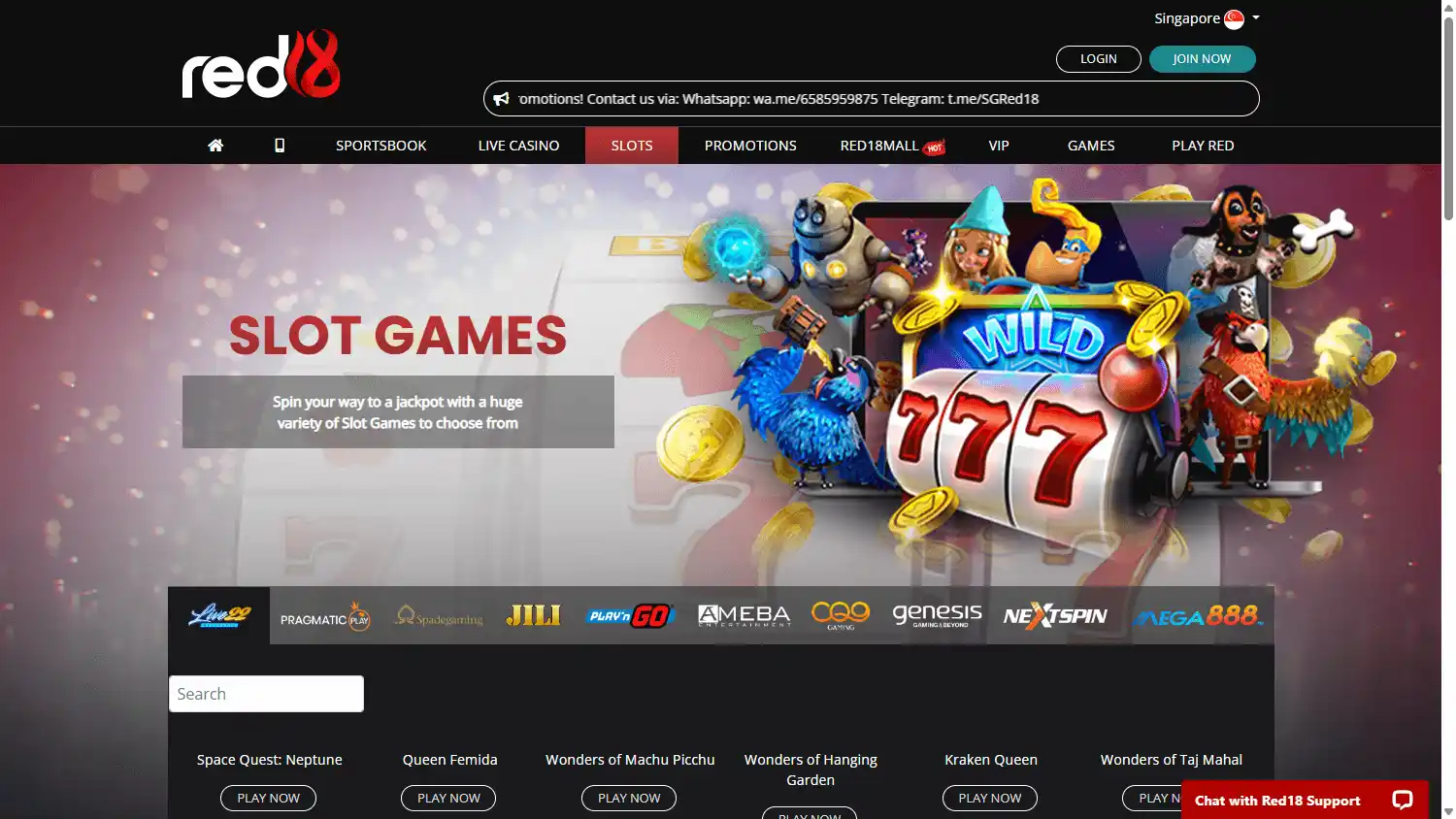 Red18 Casino screenshot 2
