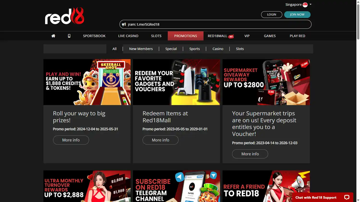 Red18 Casino screenshot 3