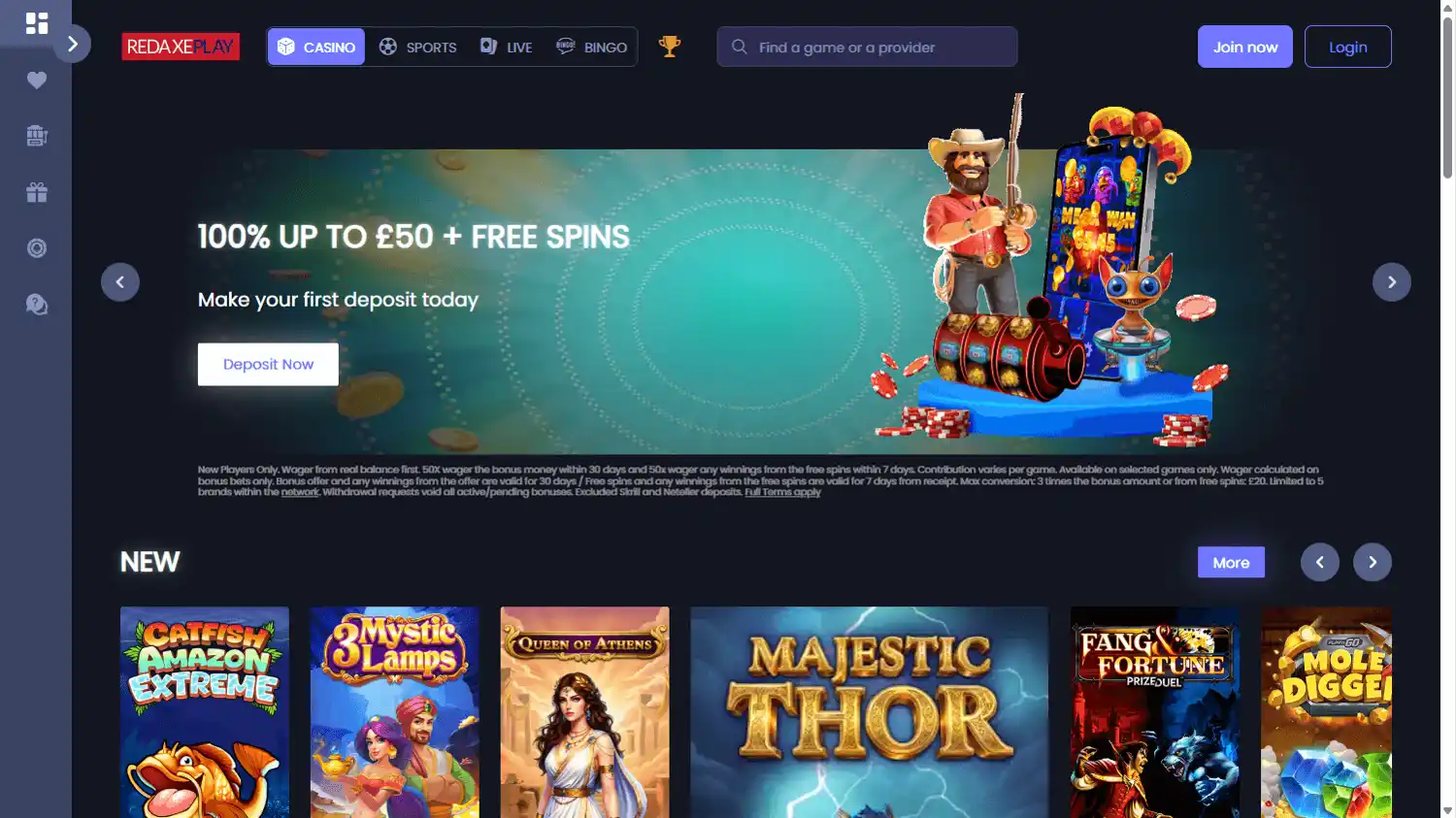 RedAxePlay Casino screenshot 1