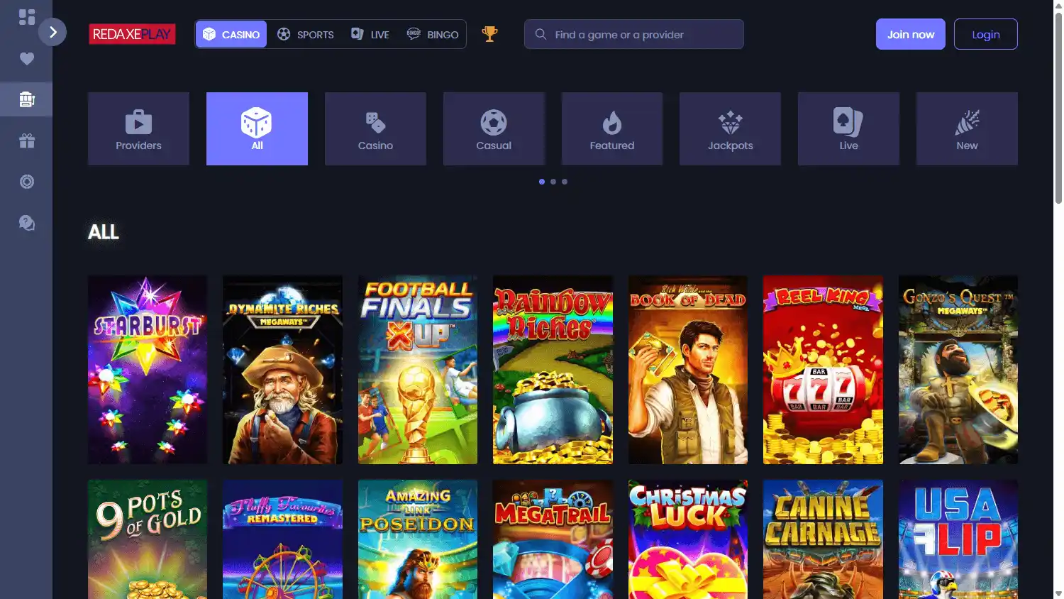 RedAxePlay Casino screenshot 2