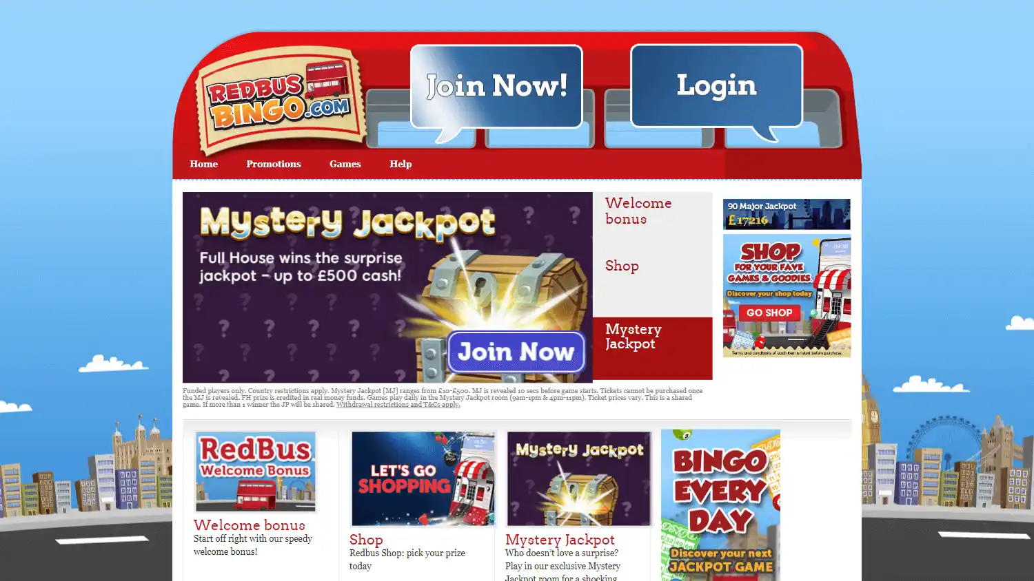 RedBus Bingo Casino screenshot 1