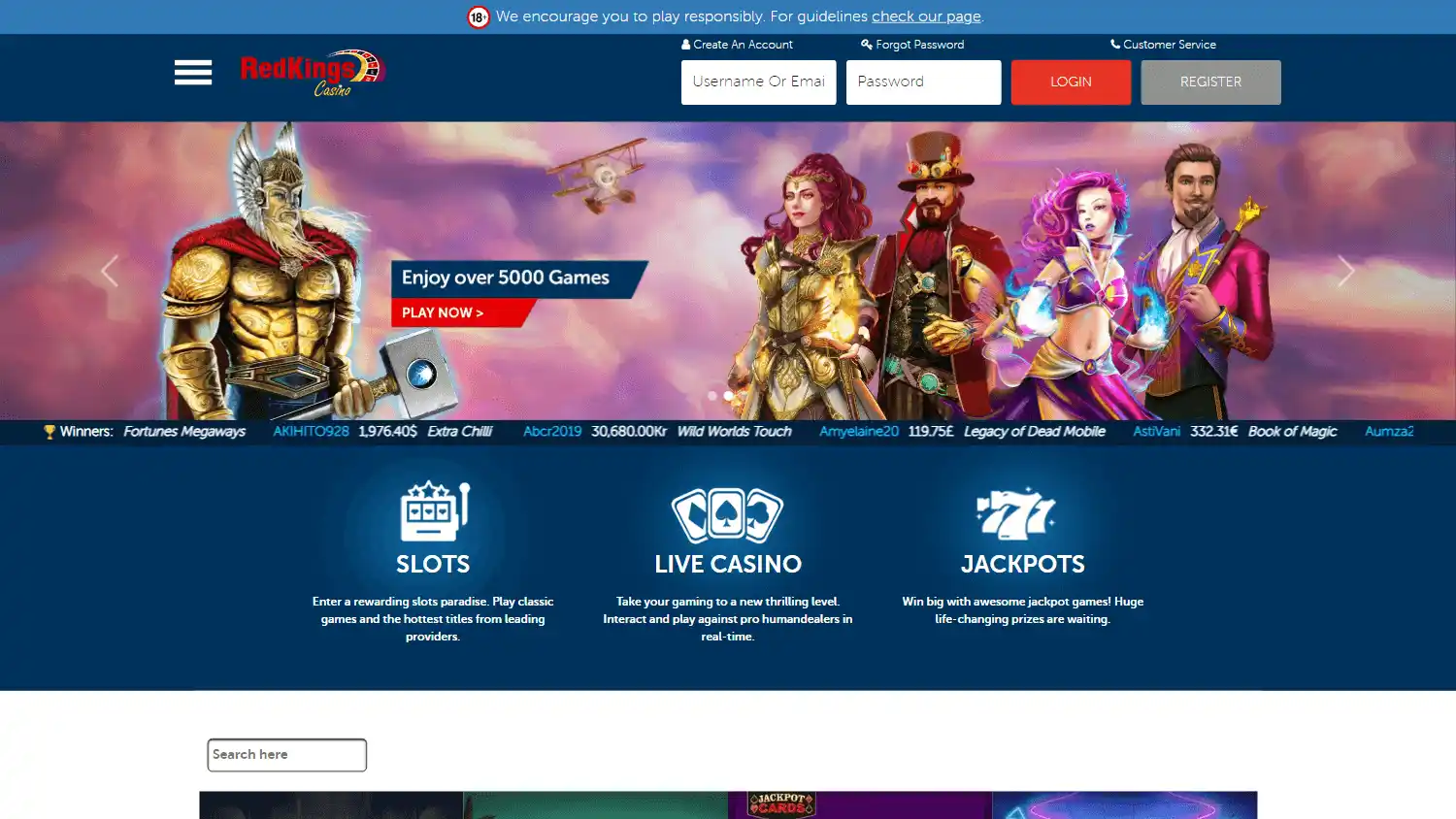 RedKings Casino screenshot 1