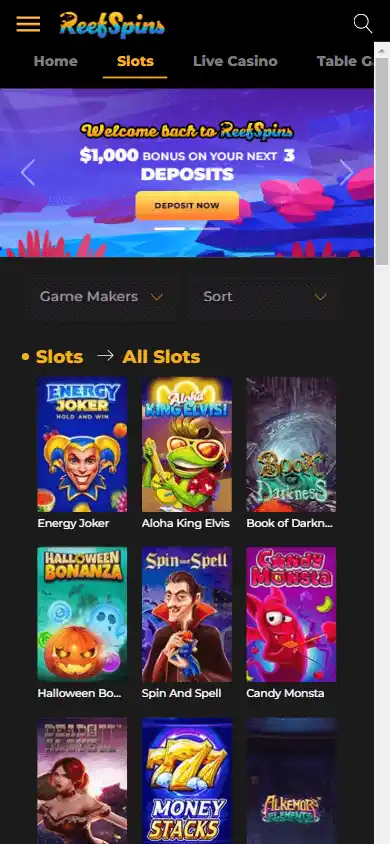 ReefSpins Casino screenshot 4