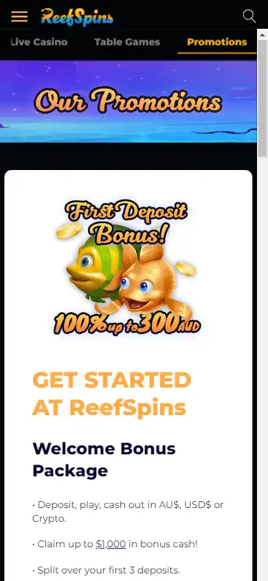 ReefSpins Casino screenshot 5