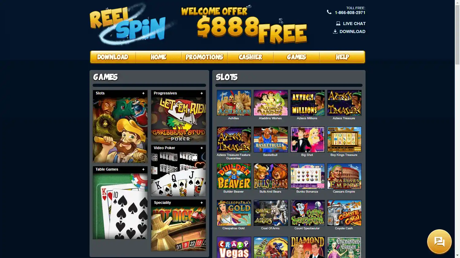 Reel Spin Casino screenshot 2