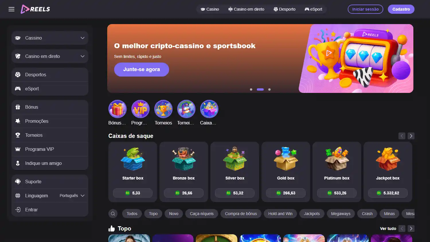 Reels.io Casino screenshot 1