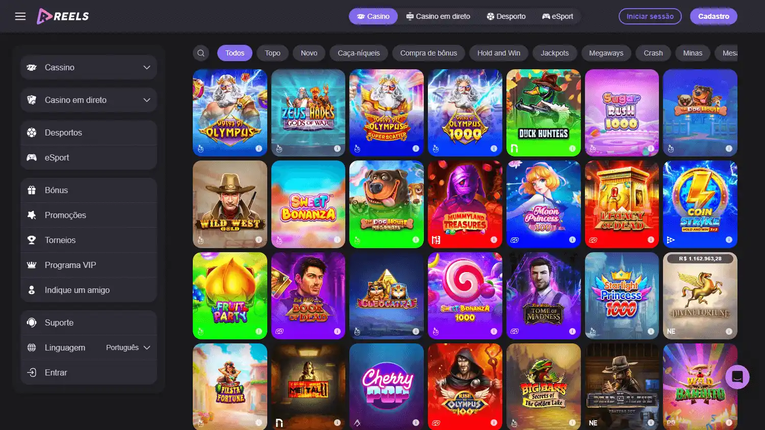 Reels.io Casino screenshot 2