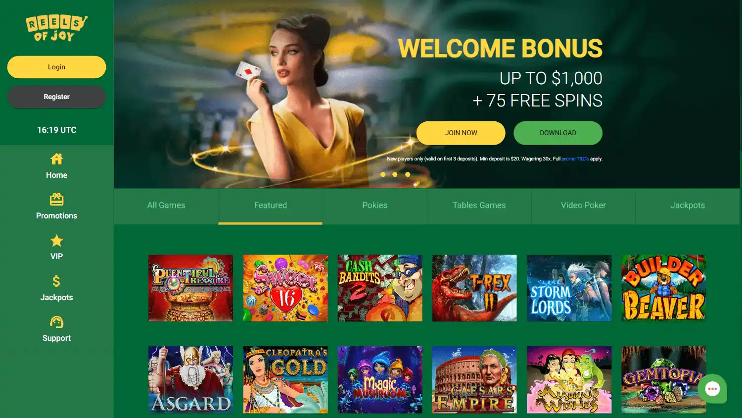 Reels of Joy Casino screenshot 1