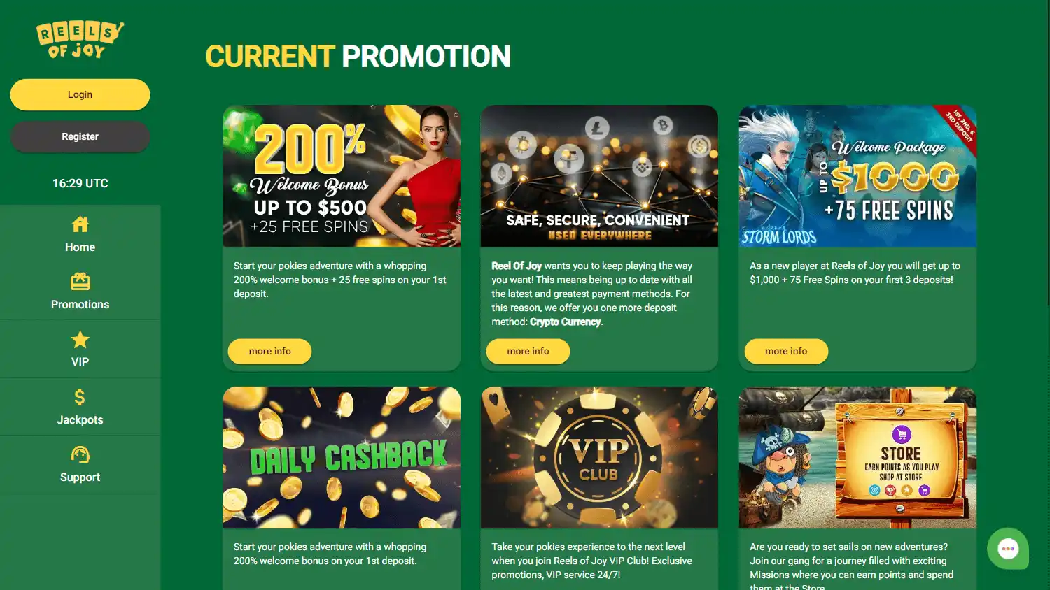 Reels of Joy Casino screenshot 2
