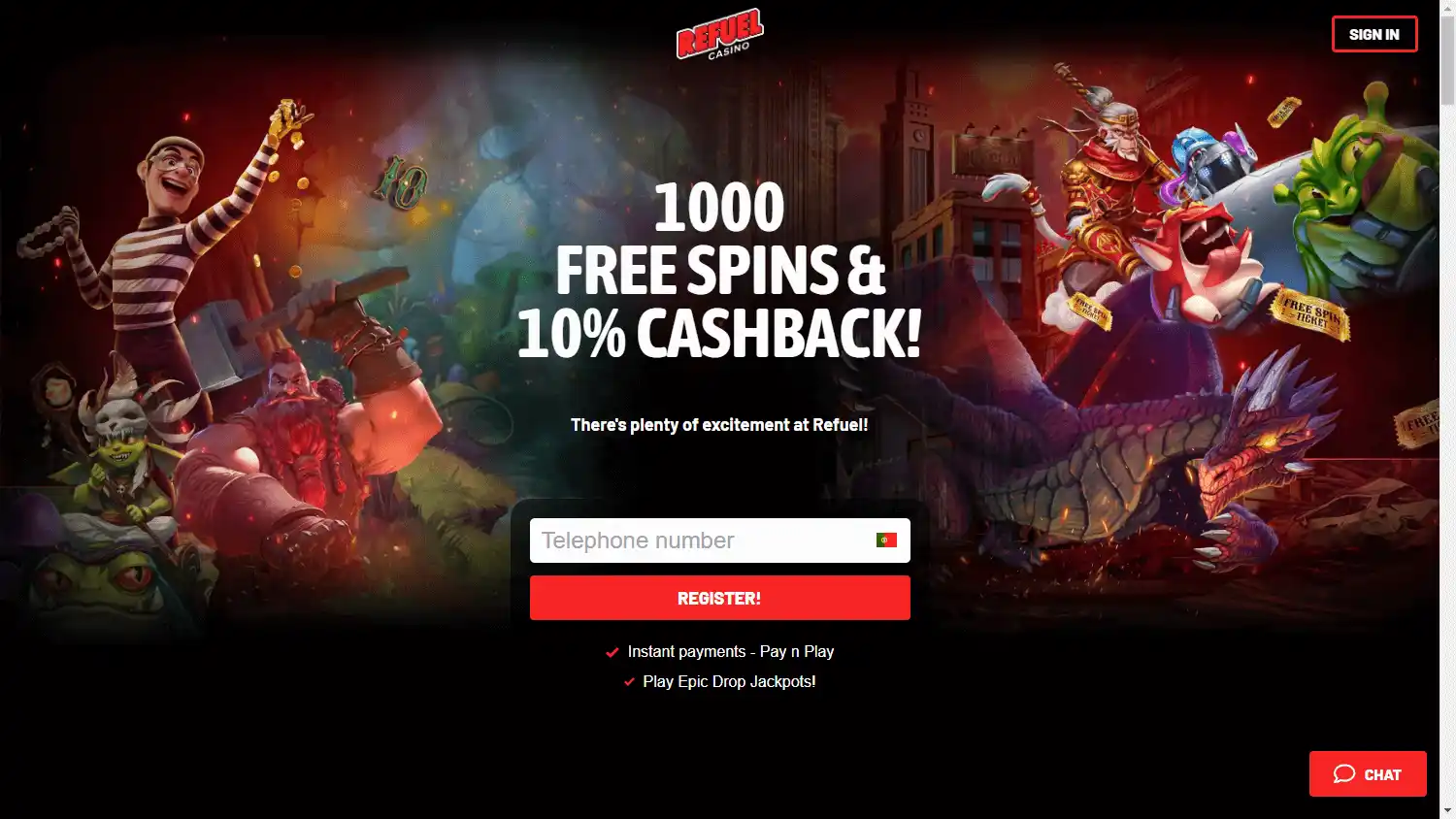 Refuel Casino screenshot 1