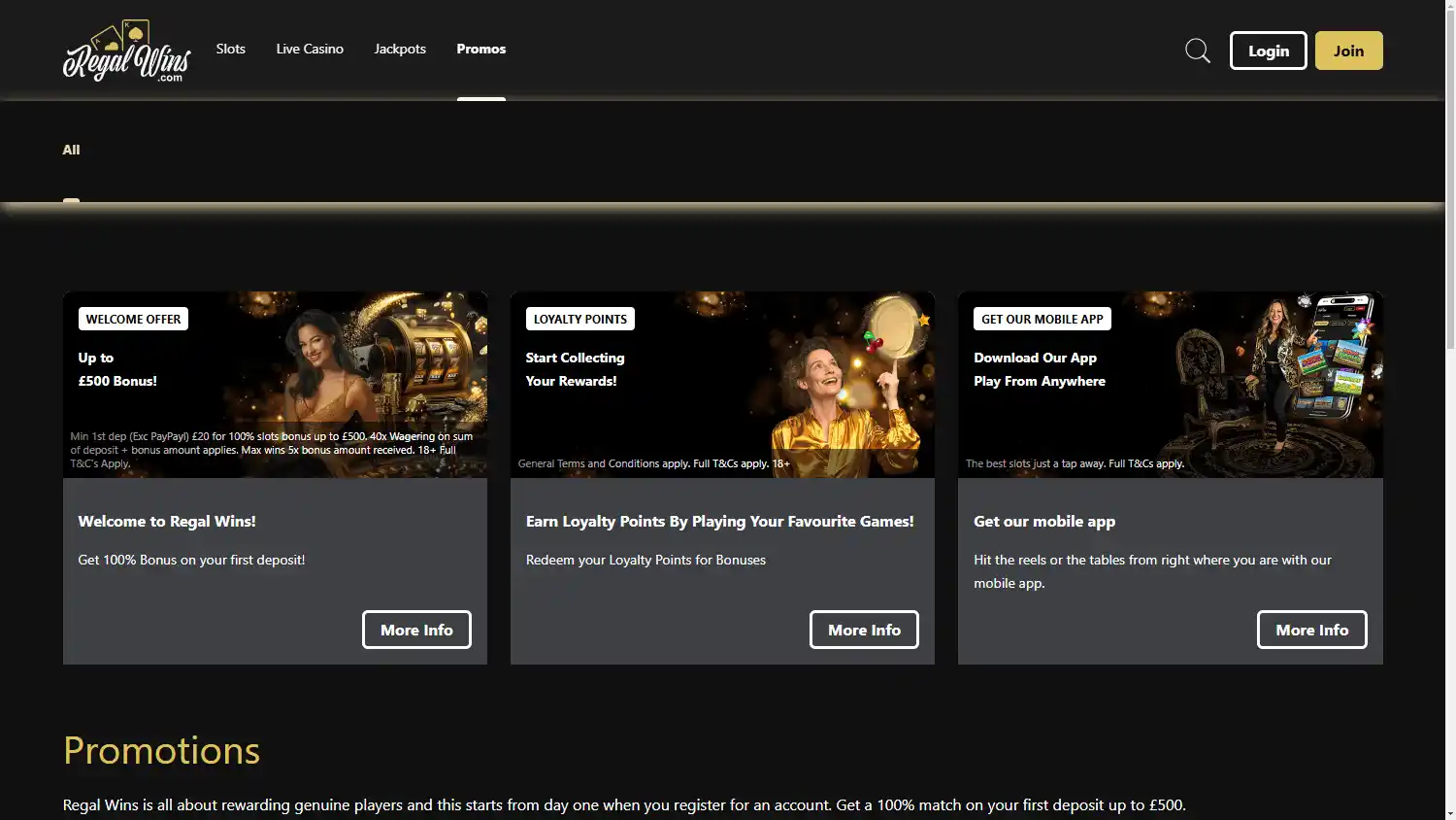 Regal Wins Casino screenshot 3
