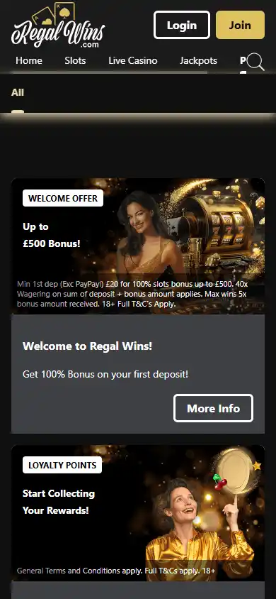 Regal Wins Casino screenshot 6
