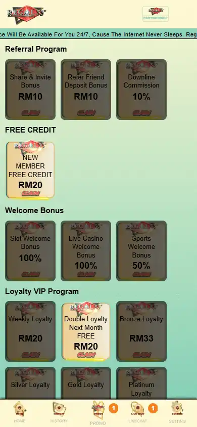 Regal33 Casino screenshot 4