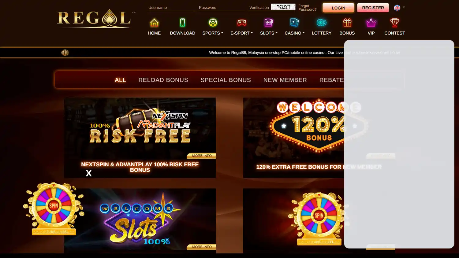 Regal88 Casino screenshot 3