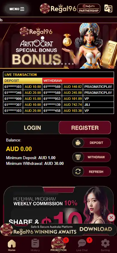 Regal96 Casino screenshot 4